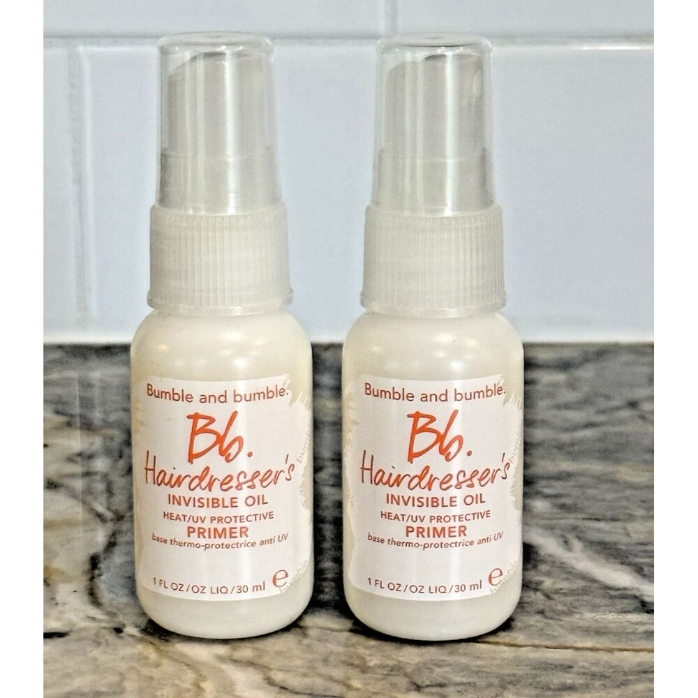 2 Bumble and Bumble Hairdresser's Invisible Oil Primer 1oz 30mL Travel Size New